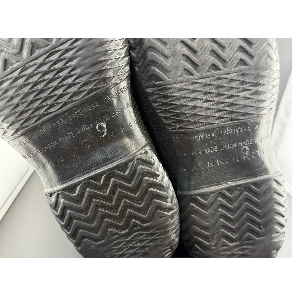 Servus Rubber: Black Zip Front Rain Boots, Fleece Lined Made in USA, Mens 9
